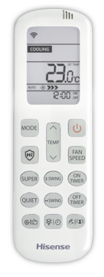 Сплит-система инверторная Hisense ZOOM DC Inverter Wi-Fi AS-24UW4RBTKB00, кондиционер до 69 м²